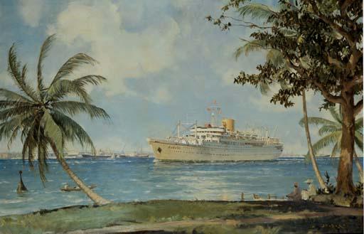 John Stobart - The Aureol leaving Lagos