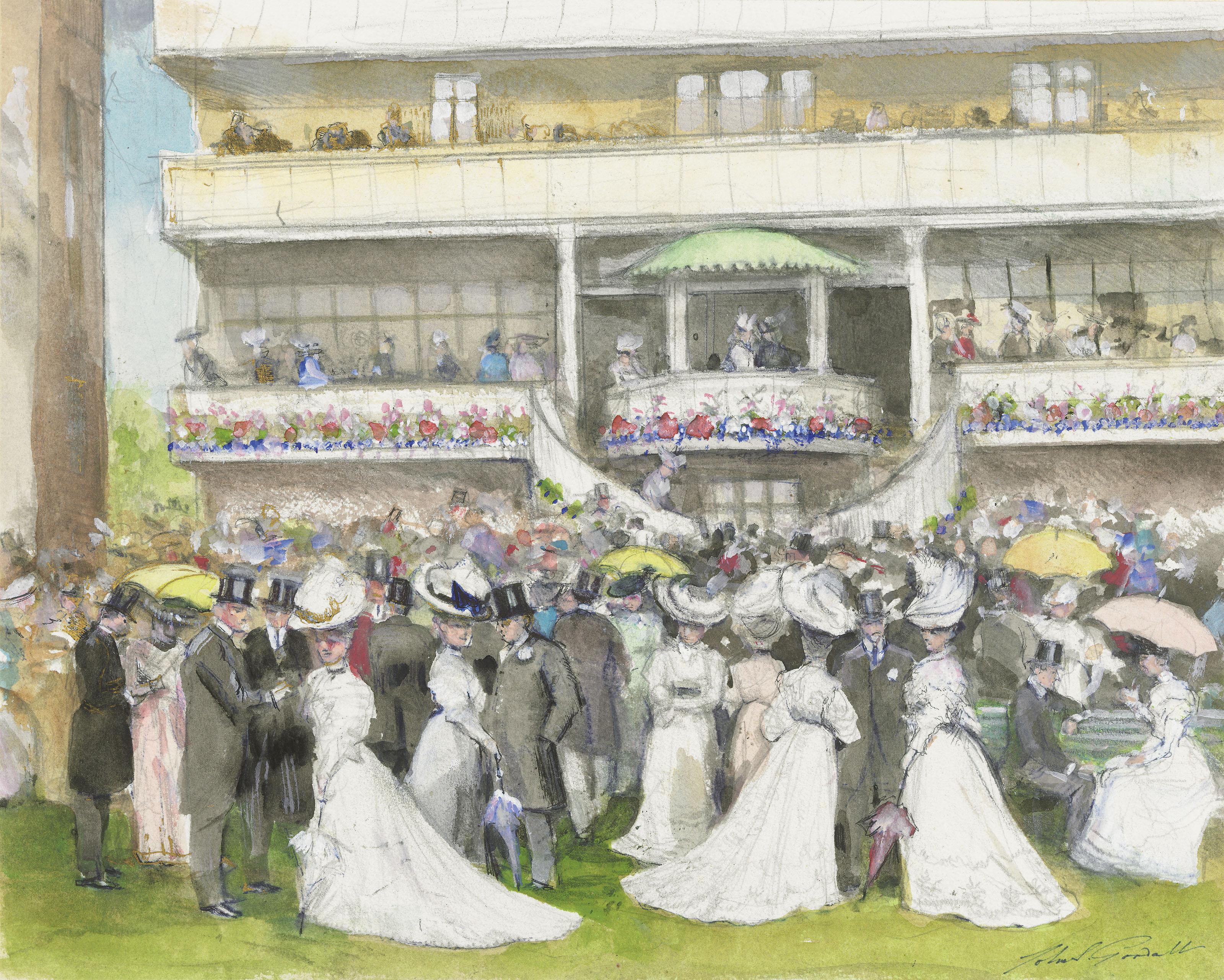John Strickland Goodall, R.I., R.B.A. - The Royal Enclosure, Ascot