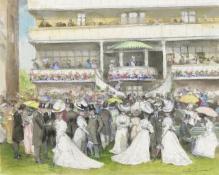 John Strickland Goodall, R.I., R.B.A. - The Royal Enclosure, Ascot