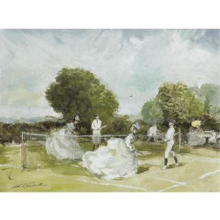 John Strickland Goodall - The Tennis Match 