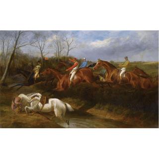 John Sturgess - Jockeys Jumping The Ditch