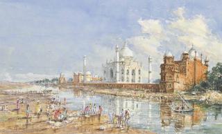 John Sutton - The Taj Mahal from the banks of the Yamuna River