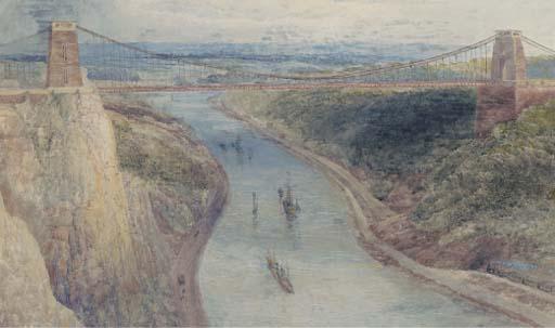 John Syer - The Suspension Bridge at Bristol