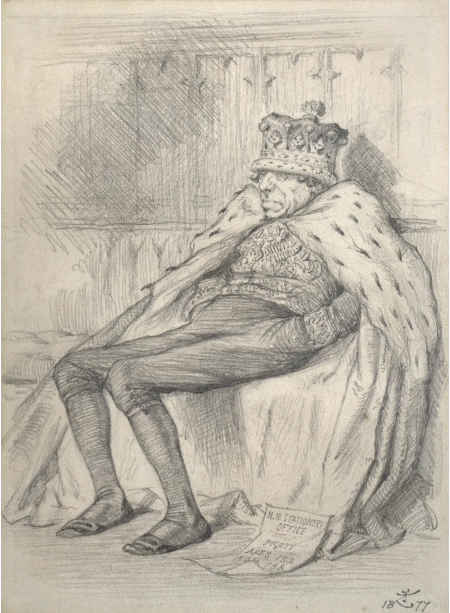 John Tenniel - ‘Hard Lines!’ (‘After All The Big Things I’Ve Been In, To Be Pulled Up For This! Of Course I Can Set It Right, But It’S Really Too Disgusting!’)