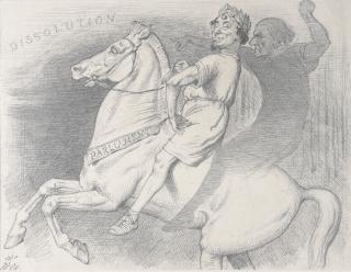 John Tenniel - ‘Post Equitem!’ (‘Behind The Horseman Sits Black Care!’) ‘At The Next Election The People Of England Will Have To Decide The Question In What Way They Will Be Governed.’ – Gladstone At Greenwich’