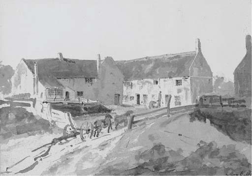 John Thirtle - Farmyard with timber drag