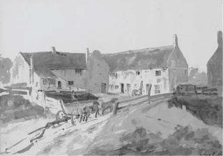 John Thirtle - Farmyard with timber drag