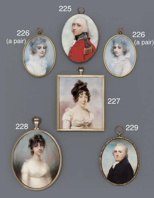 John Thomas Barber Beaumont - A gentleman, facing left in black coat, knotted cravat, powdered hair