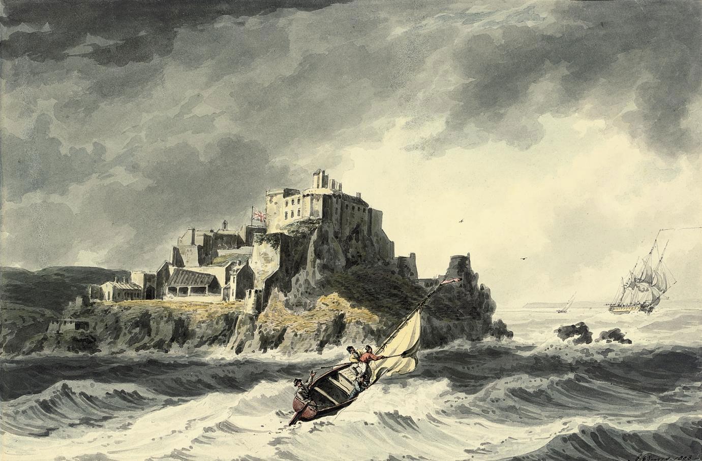 John Thomas Serres - Mont Orgueil Castle on the Island of Jersey