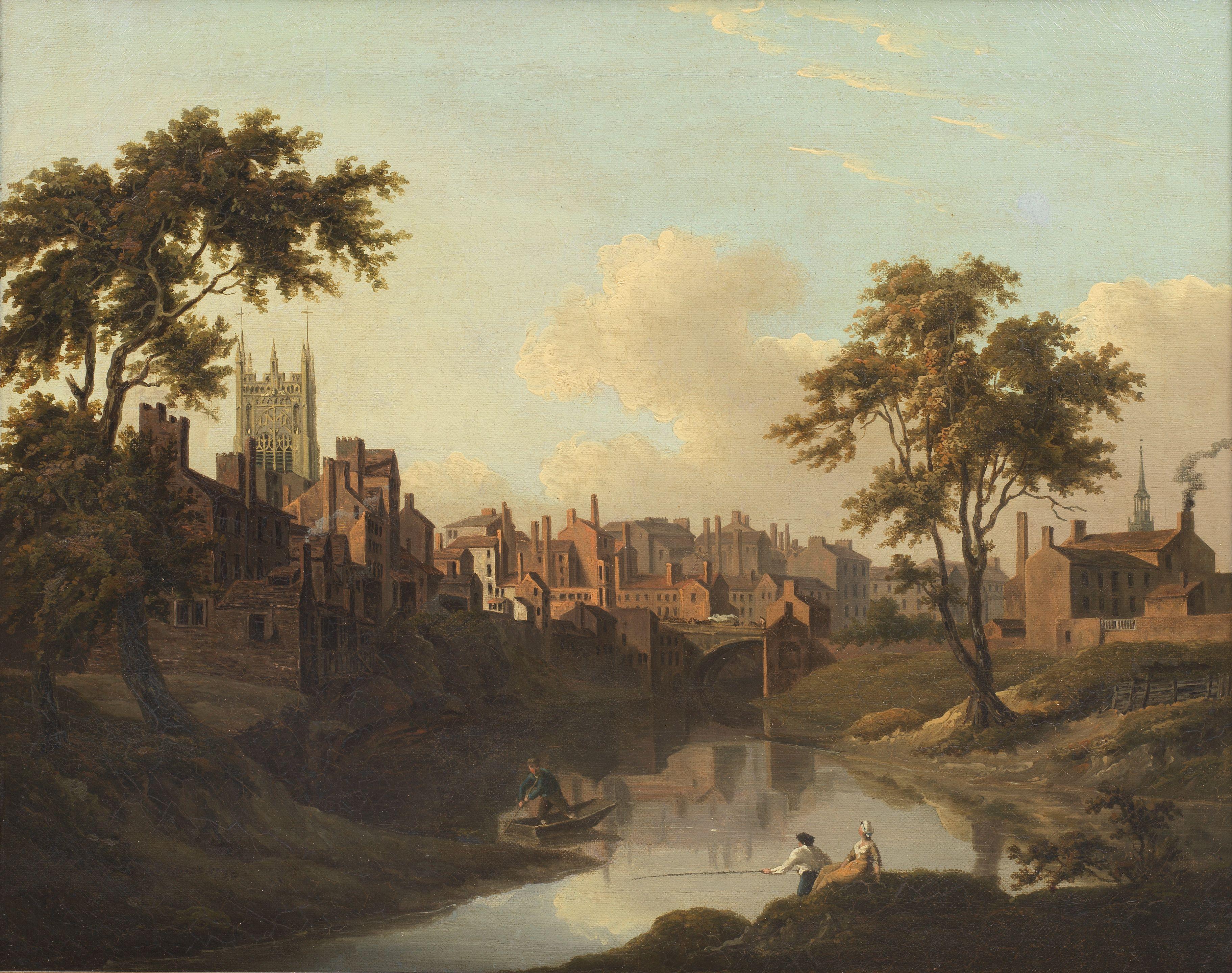 John Thomas Serres - On the River Irwell, Manchester