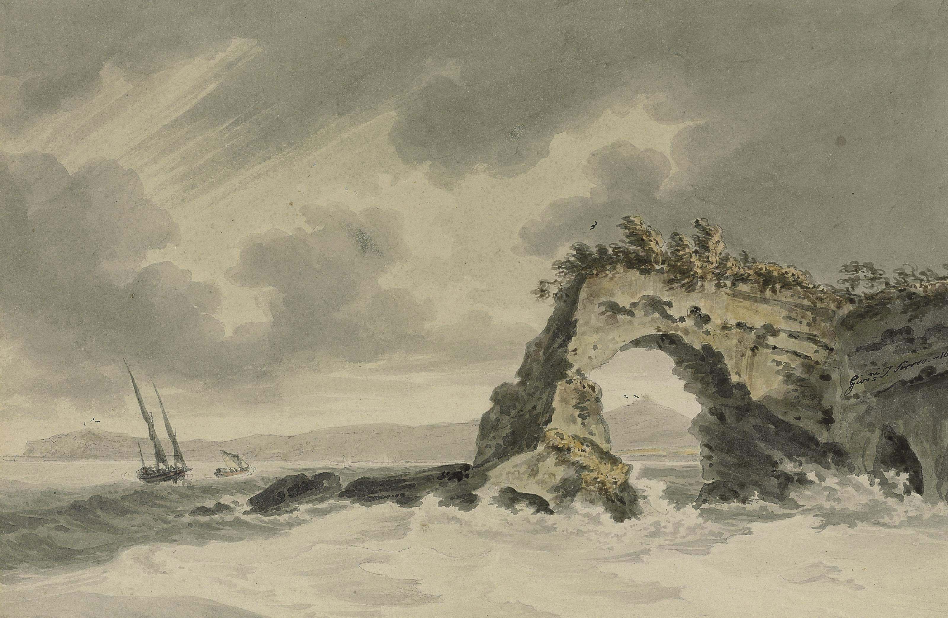 John Thomas Serres - Shipping in the Bay of Naples, Sicily