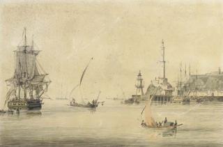 John Thomas Serres - The port of Genoa