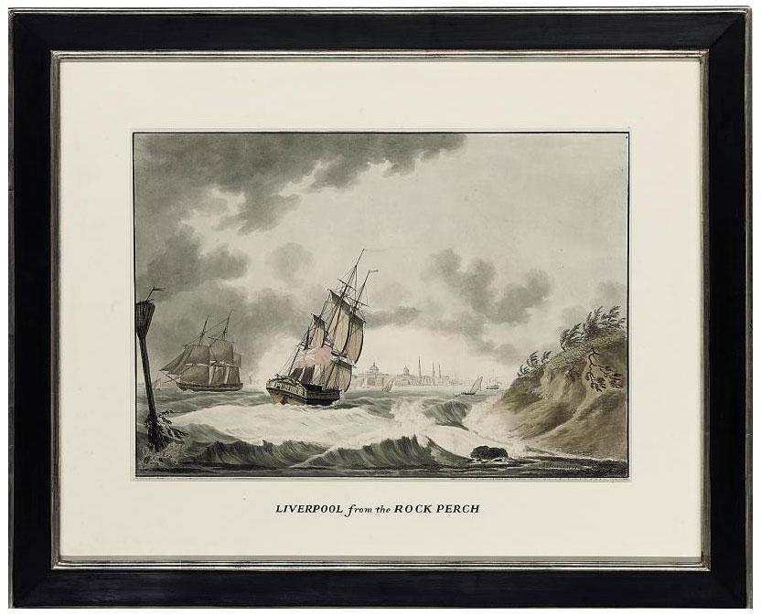 John Thomas Serres - View of Liverpool from the Rock Perch; View of Liverpool from the Powder Magazines; View of Liverpool from the Fort; and View of Liverpool from the Wood Side