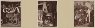 John Thomson - Halfpenny Ices; Street Doctor; and The Street Locksmith, all from \'Street Life in London\', 1877–1878