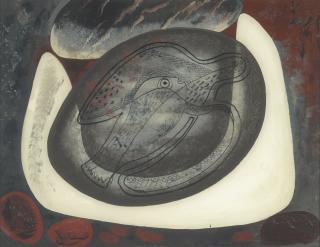 John Tunnard, A.R.A. - Bird And Fish