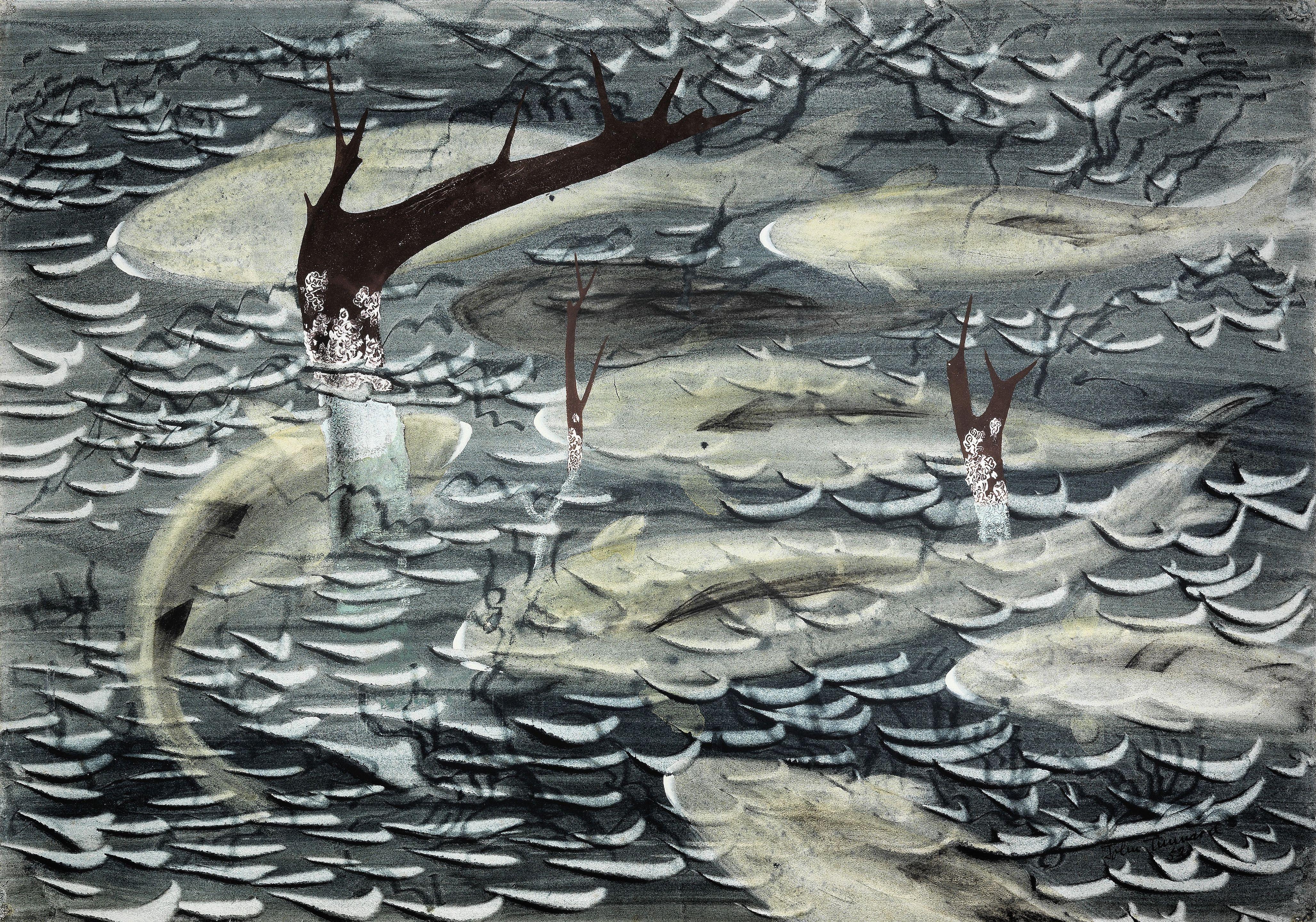 John Tunnard A.R.A. - Shoal of Fish