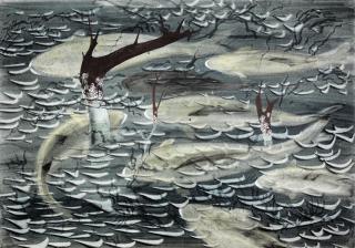 John Tunnard A.R.A. - Shoal of Fish