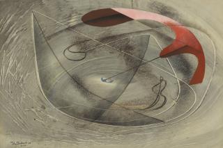 John Tunnard, A.R.A. - Vortex And The Weather Dog