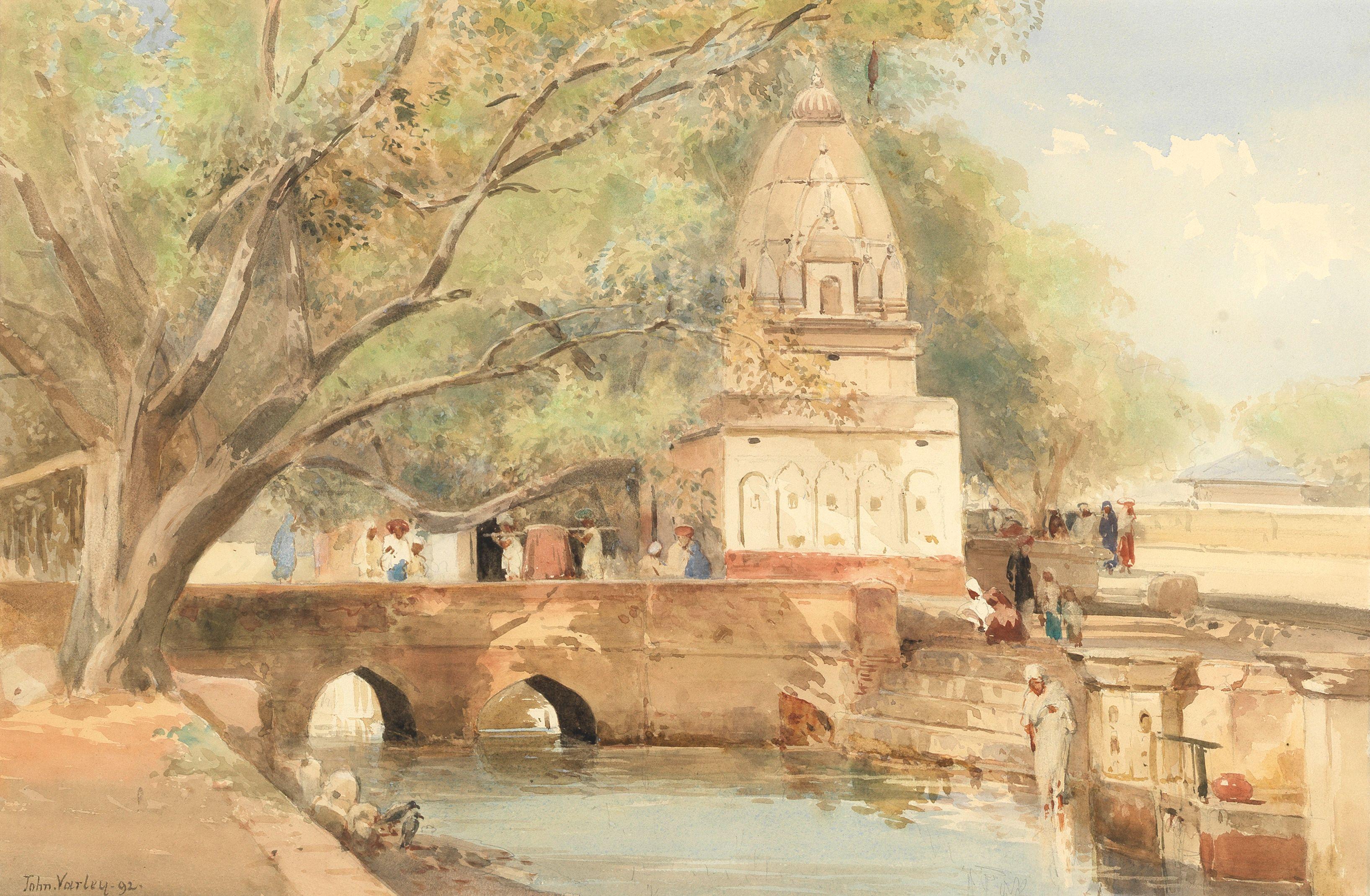 John Varley Jnr. - \'Temple in the Canal, Delhi\'