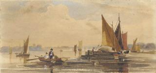 John Varley, O.W.S. - A view on the Thames