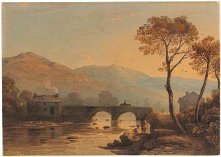 John Varley, O.W.S. - Bedgellert Bridge, Wales