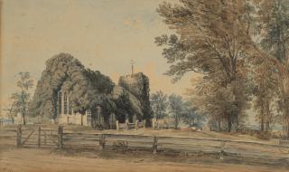 John Varley, O.W.S. - Chingford Church, Essex