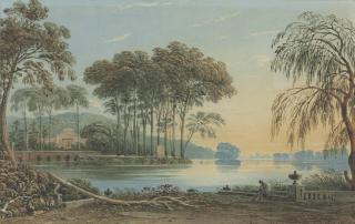 John Varley, O.W.S. - Thomson\'S Tomb On The Thames