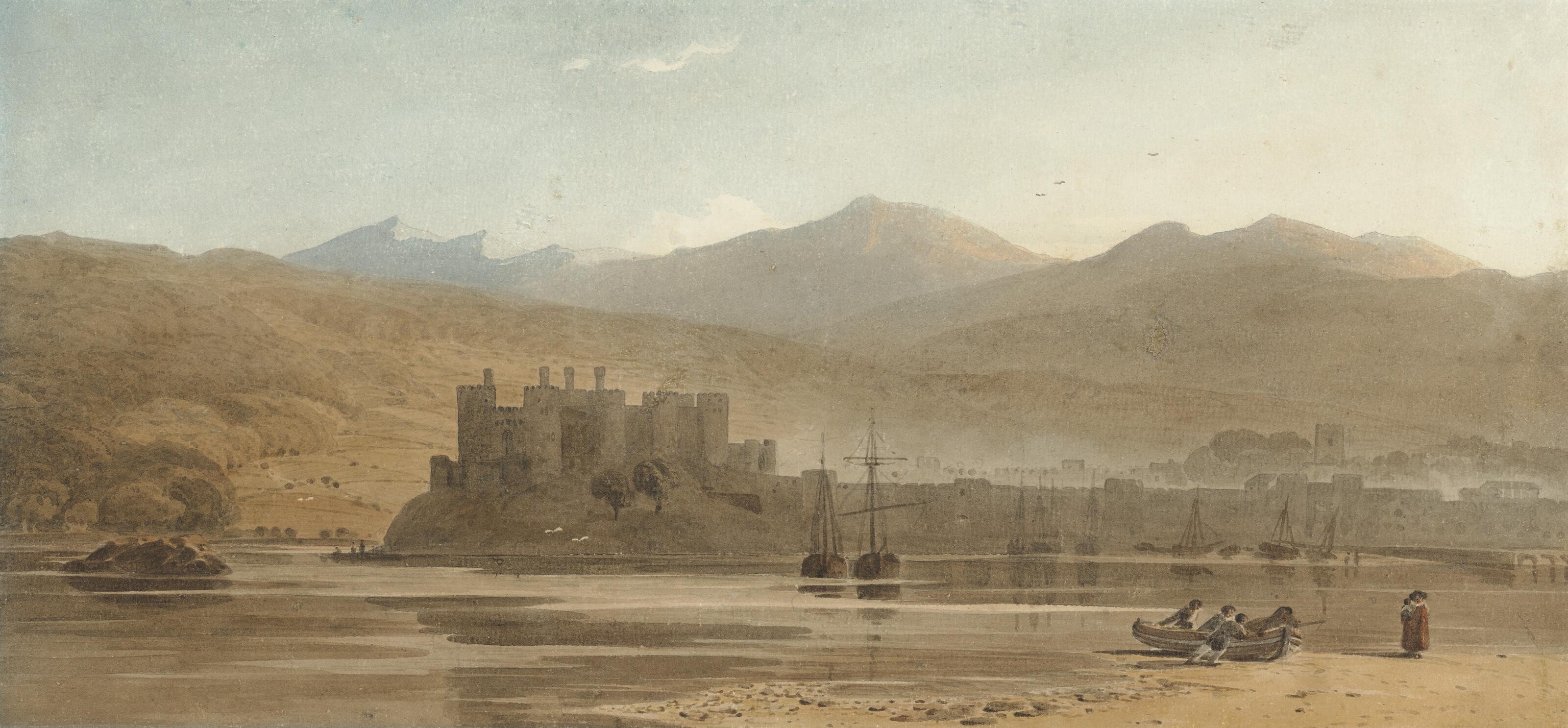John Varley, O.W.S. - View of Conwy Castle, North Wales