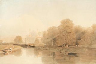 John Varley OWS - Eton College From The Thames