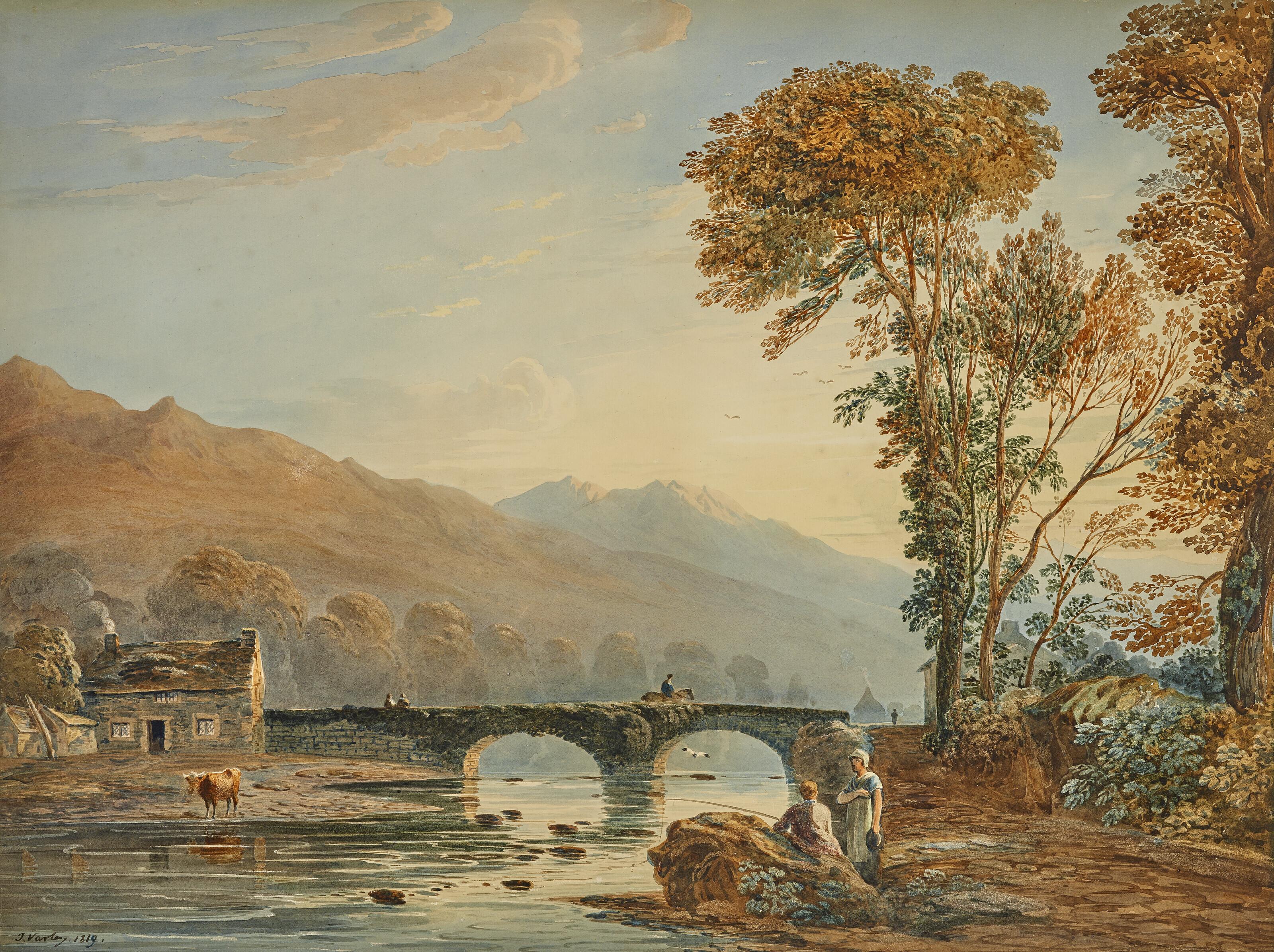 John Varley - Beddgelert Bridge, North Wales