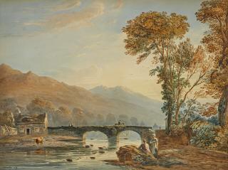 John Varley - Beddgelert Bridge, North Wales