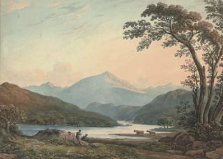 John Varley - Moel Hebog, looking down the vale from near Dinas Emrys