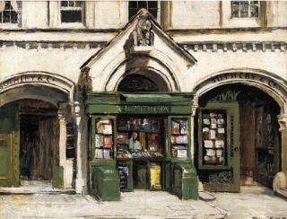 John Vicat Cole - The entrance to Sotheby\'s, New Bond Street