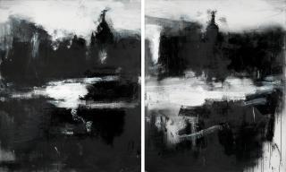 John Virtue - Diptych: Landscape 718 and 719