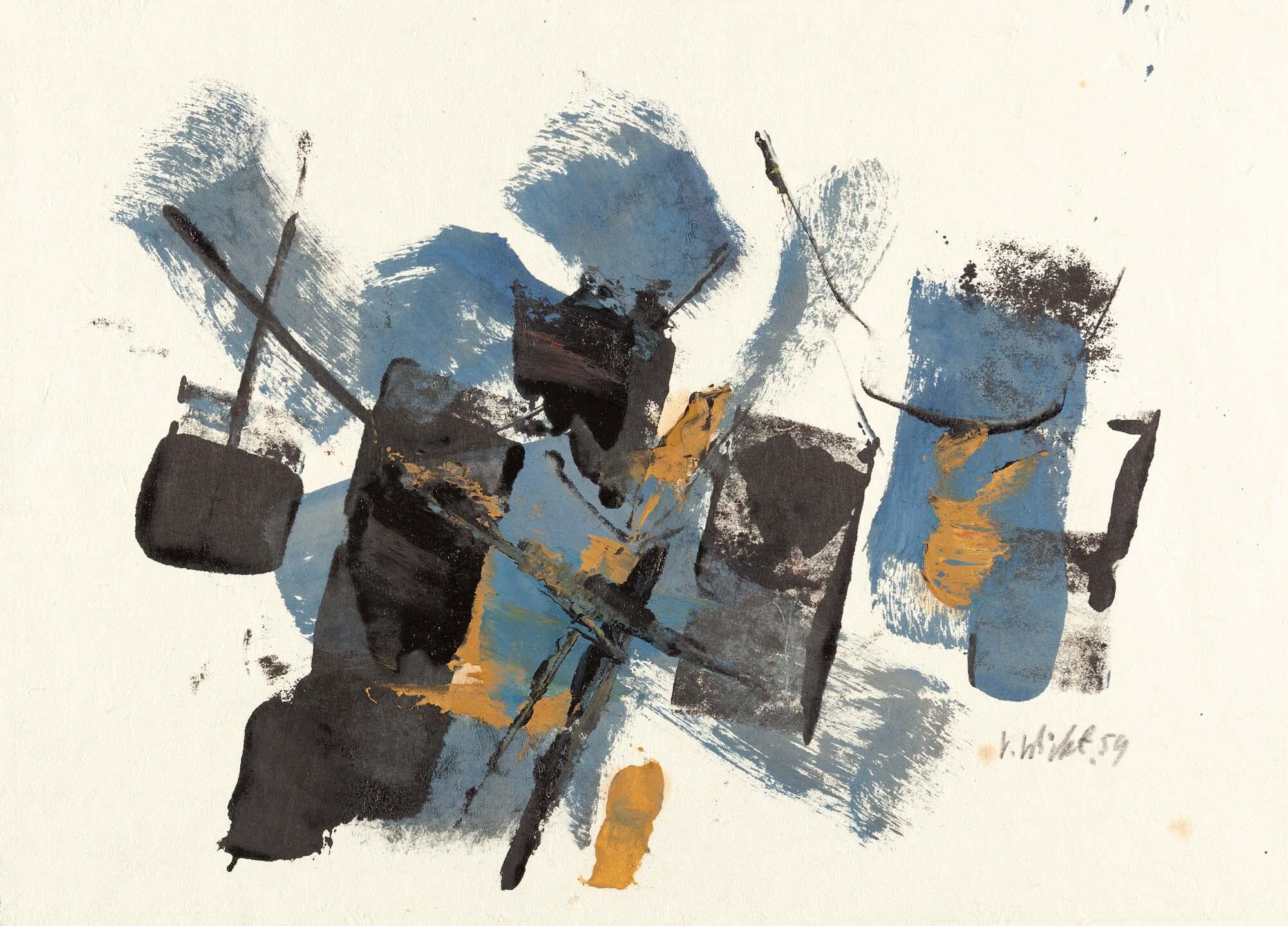 John von Wicht - Ohne Titel (Grey-Black-Ochre).