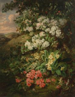 John Wainwright - Spring blossom and primroses