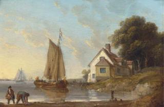 John Ward Of Hull - A Calm Day On The Estuary, Thought To Be The Thames