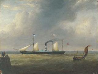 John Ward Of Hull - The Paddle Steamer Wilberforce In The Humber