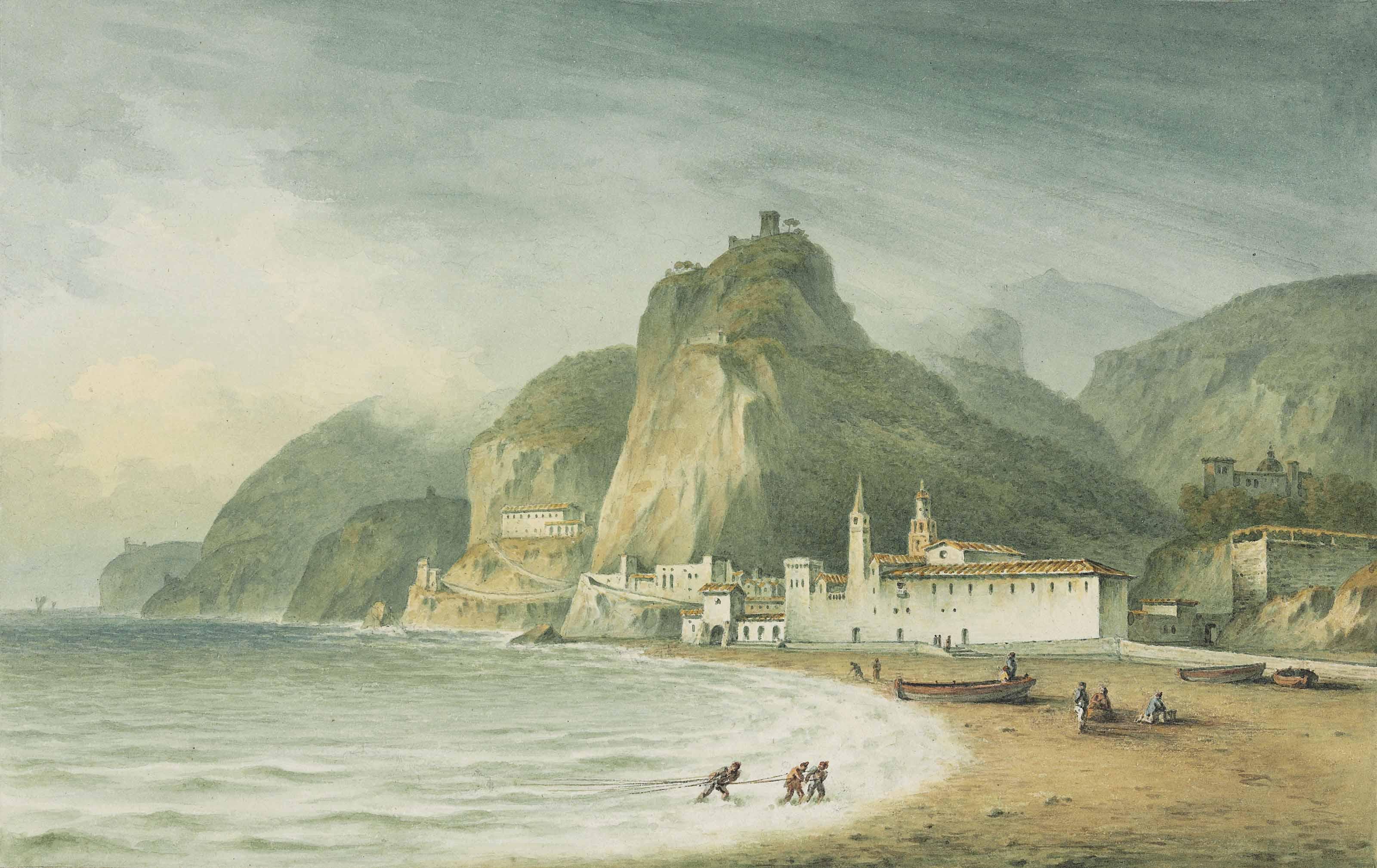 John \'Warwick\' Smith, O.W.S. - Amalfi, on the Gulf of Salerno, Italy