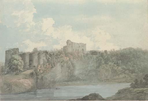 John Webber, R.A. - Chepstow Castle From Across The River Wye