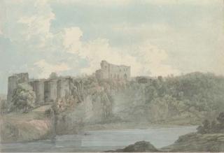John Webber, R.A. - Chepstow Castle From Across The River Wye