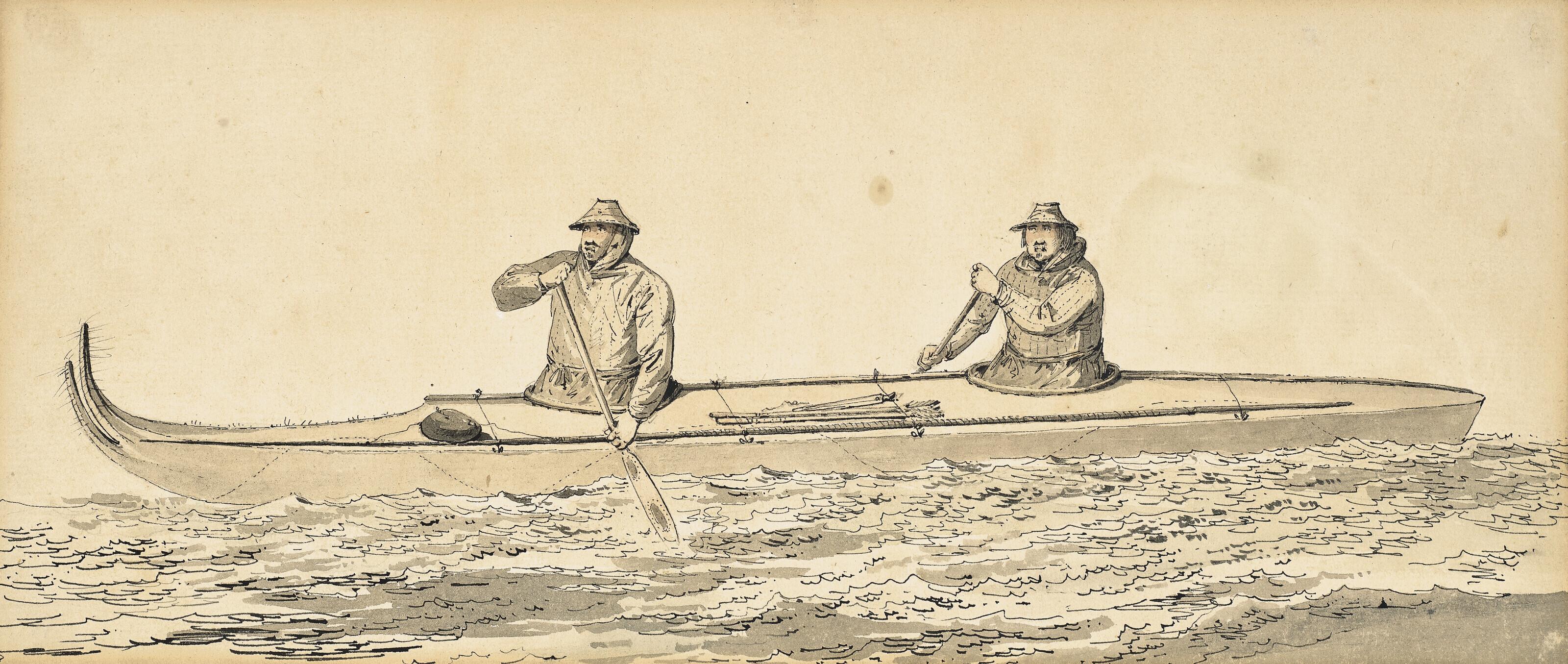 John Webber, R.A. - People of Prince William Sound in their Canoes