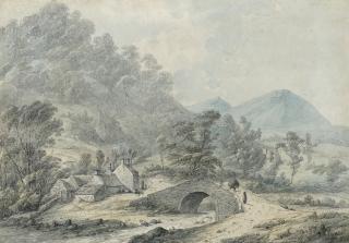 John Webber, R.A. - The valley of Aber at Bont Newydd, North Wales
