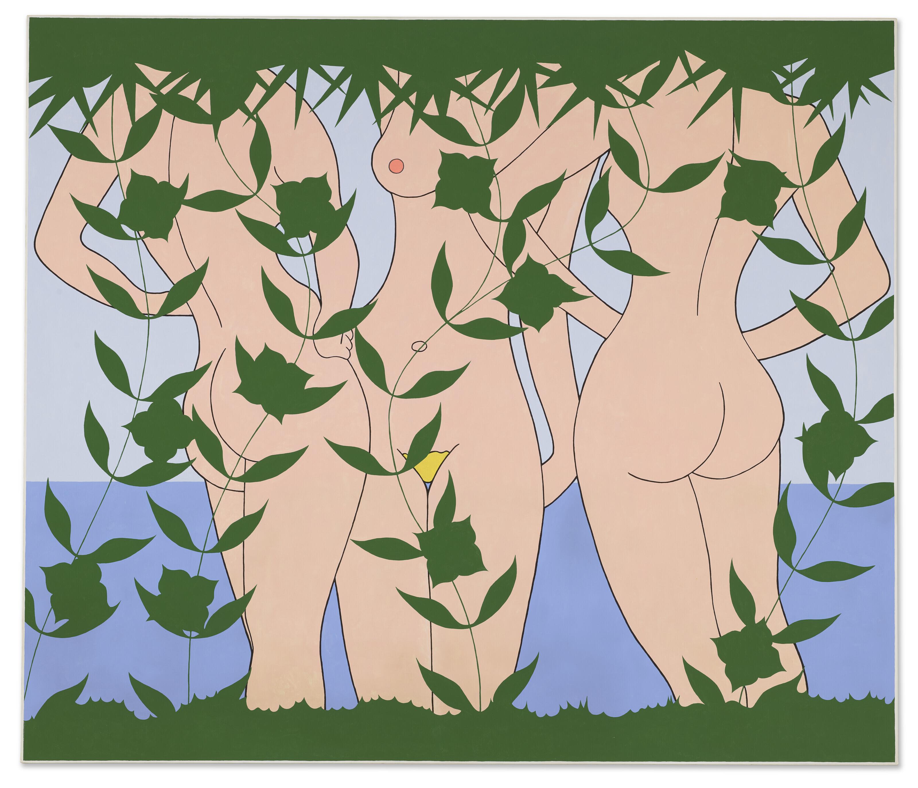 John Wesley - Seascape with Frieze of Girls