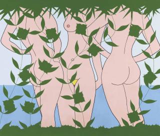 John Wesley - Seascape with Frieze of Girls