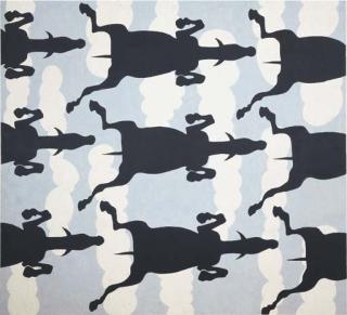 John Wesley - Untitled (Horses And Clouds)