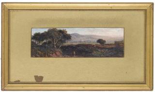 John Westall - Fishermen beside a river; and A figure in a landscape