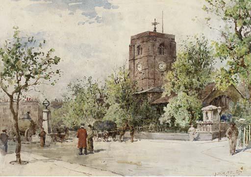 John Whipple - A Pensioner Outside Chelsea Old Church, London