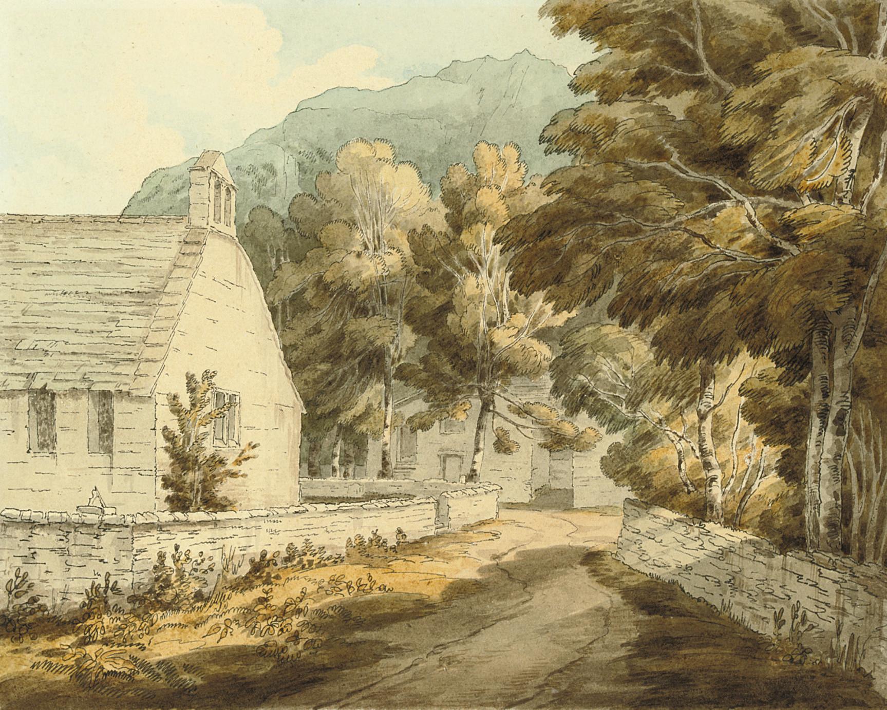John White Abbott - The chapel at Borrowdale, Cumberland