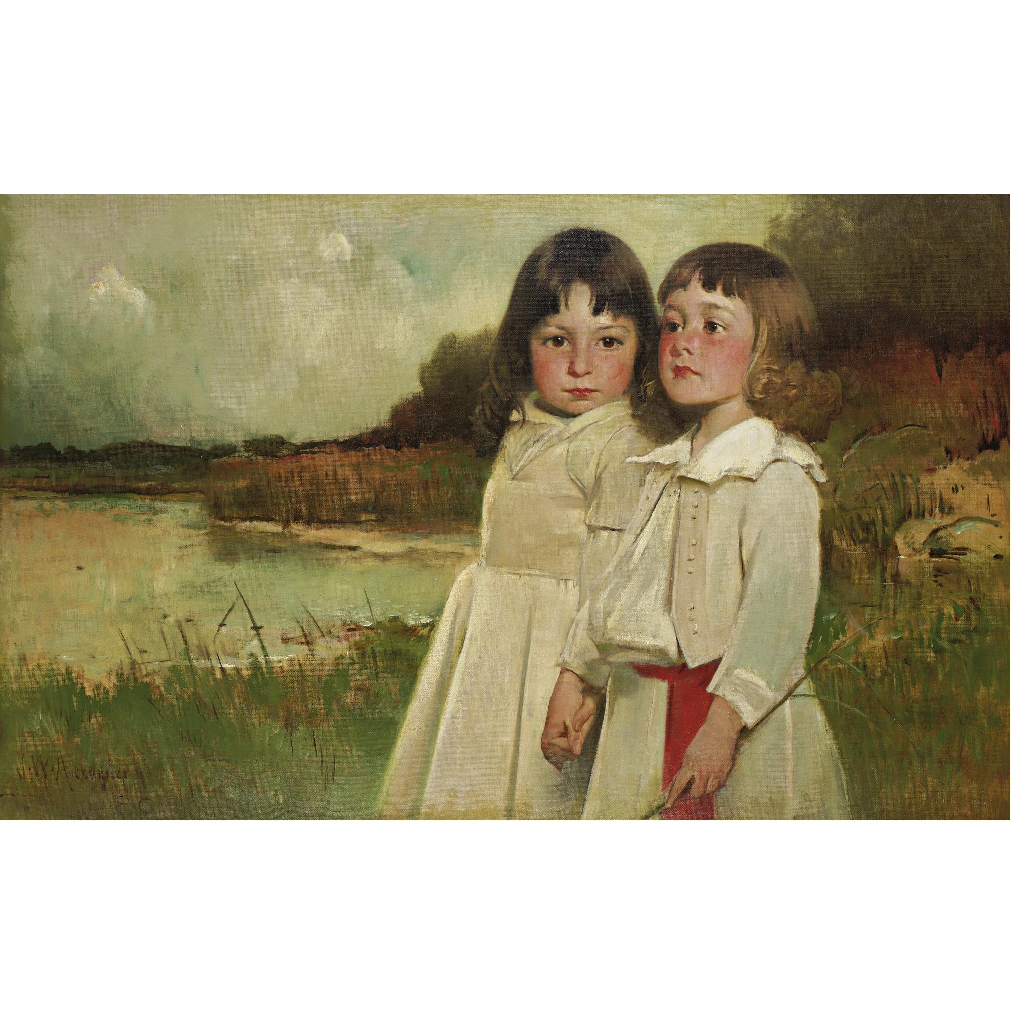 John White Alexander - Portrait Of Kathrina Van Wagenen And Garrat Bleecker Van Wagenen